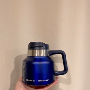 NEW Starbucks Stanley Stainless Steel Desktop Mug Blue Holiday 2022 20z